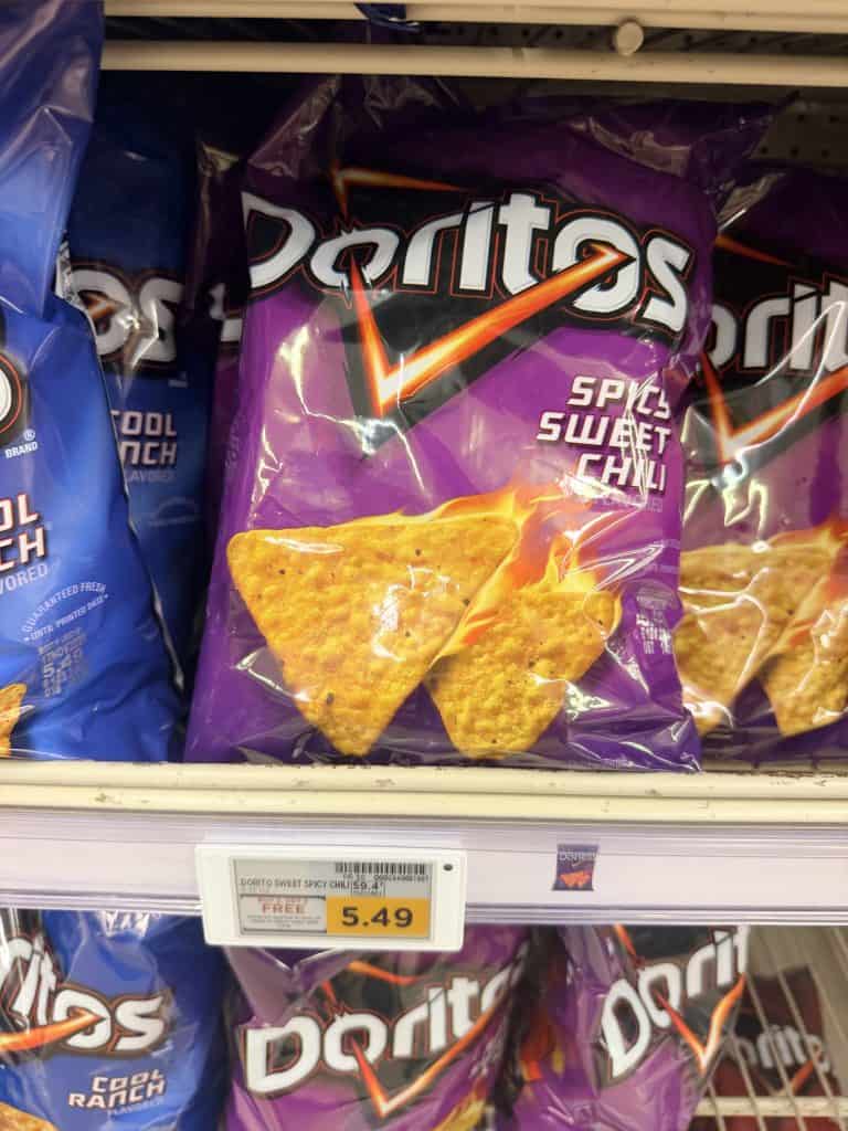 Fritos, Lay's Kettle and Doritos Kroger Shelf Image