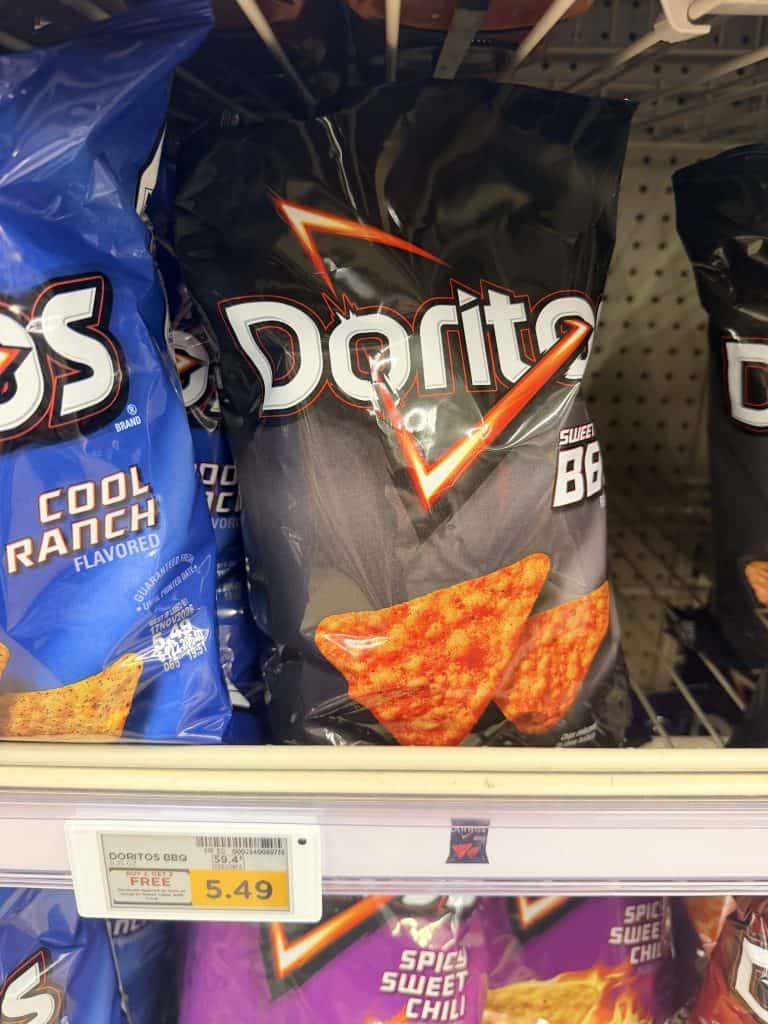 Fritos, Lay's Kettle and Doritos Kroger Shelf Image