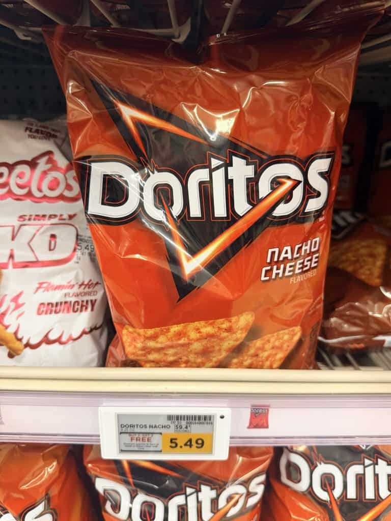 Fritos, Lay's Kettle and Doritos Kroger Shelf Image