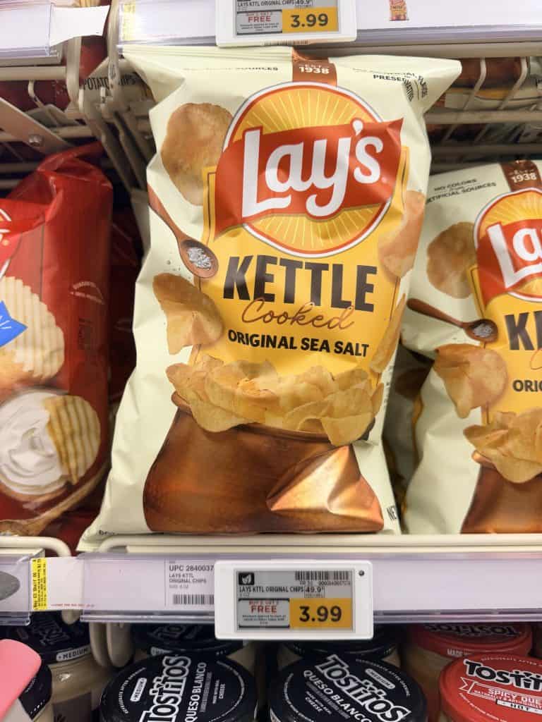 Fritos, Lay's Kettle and Doritos Kroger Shelf Image