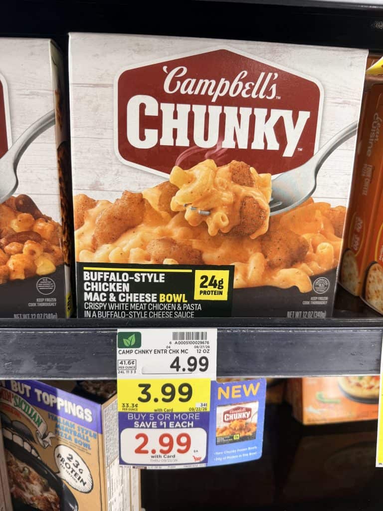 Campbell's Chunky Frozen Meals Kroger Shelf image