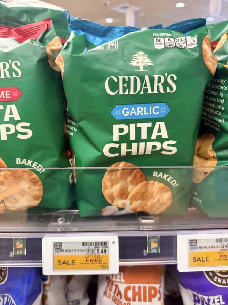 Cedar's Pita Chips Kroger Shelf Image