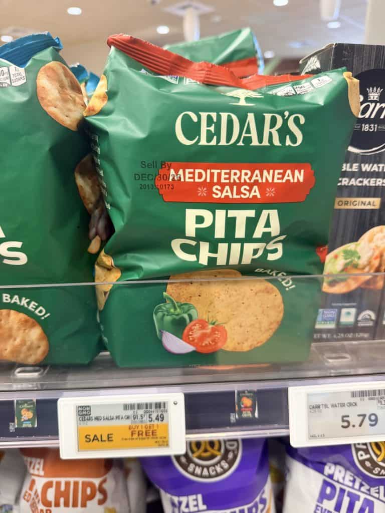 Cedar's Pita Chips Kroger Shelf Image