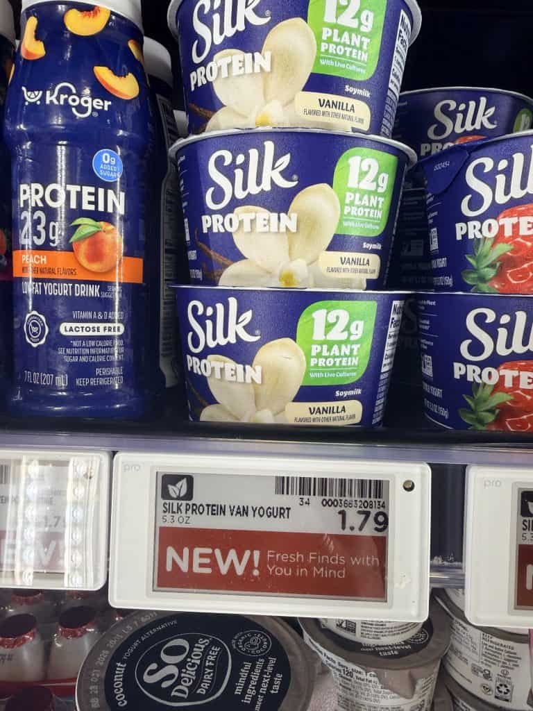 Silk Protein Yogurt Kroger Shelf Image