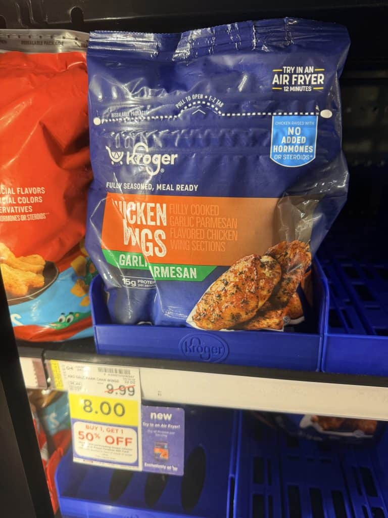kroger chicken wings shelf image