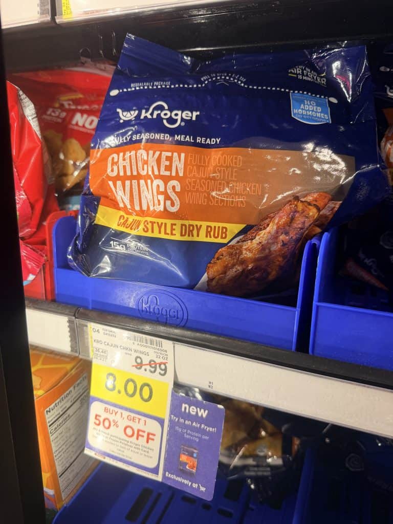 kroger chicken wings shelf image