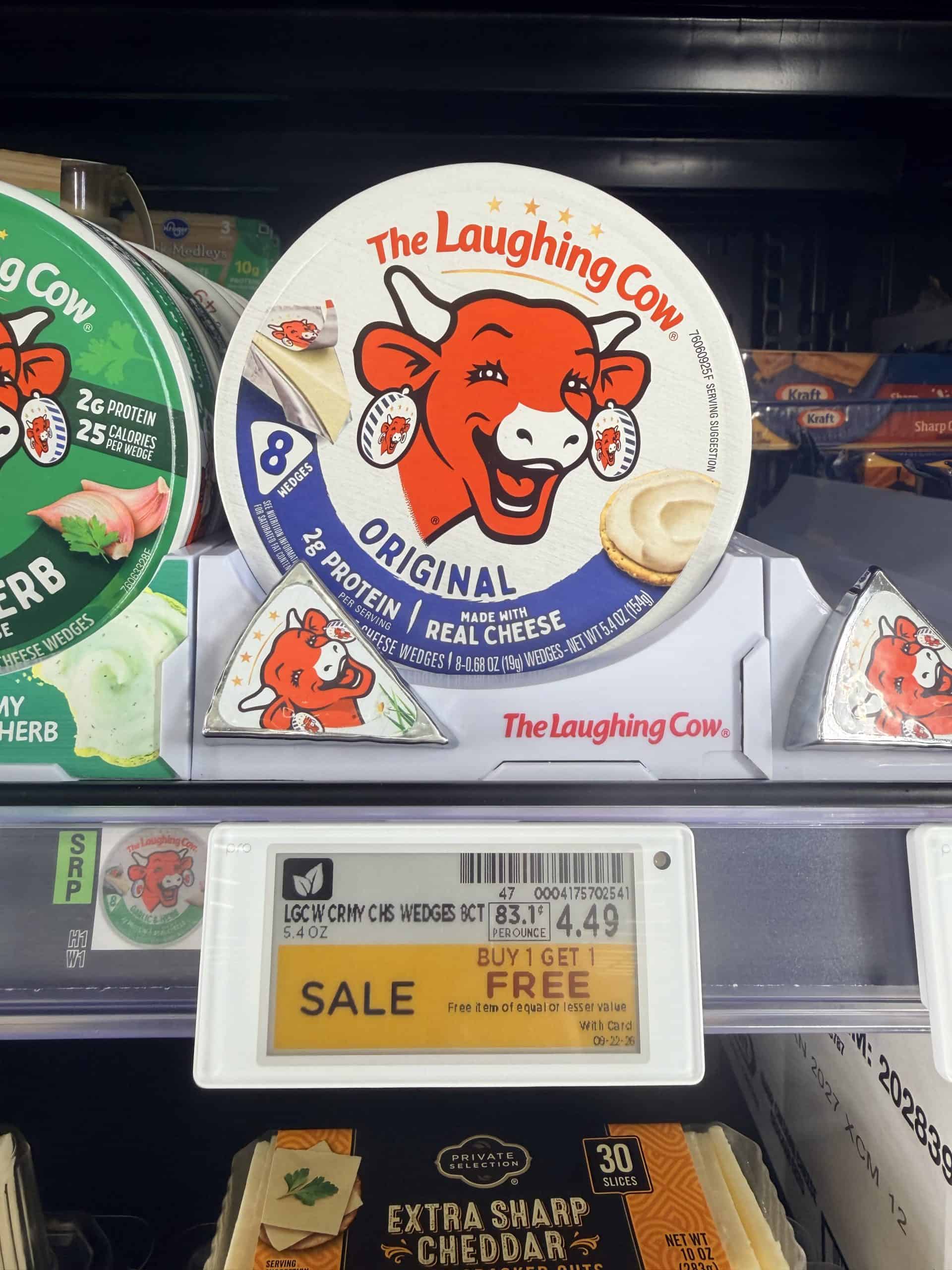 The laughing cow kroger shelf image