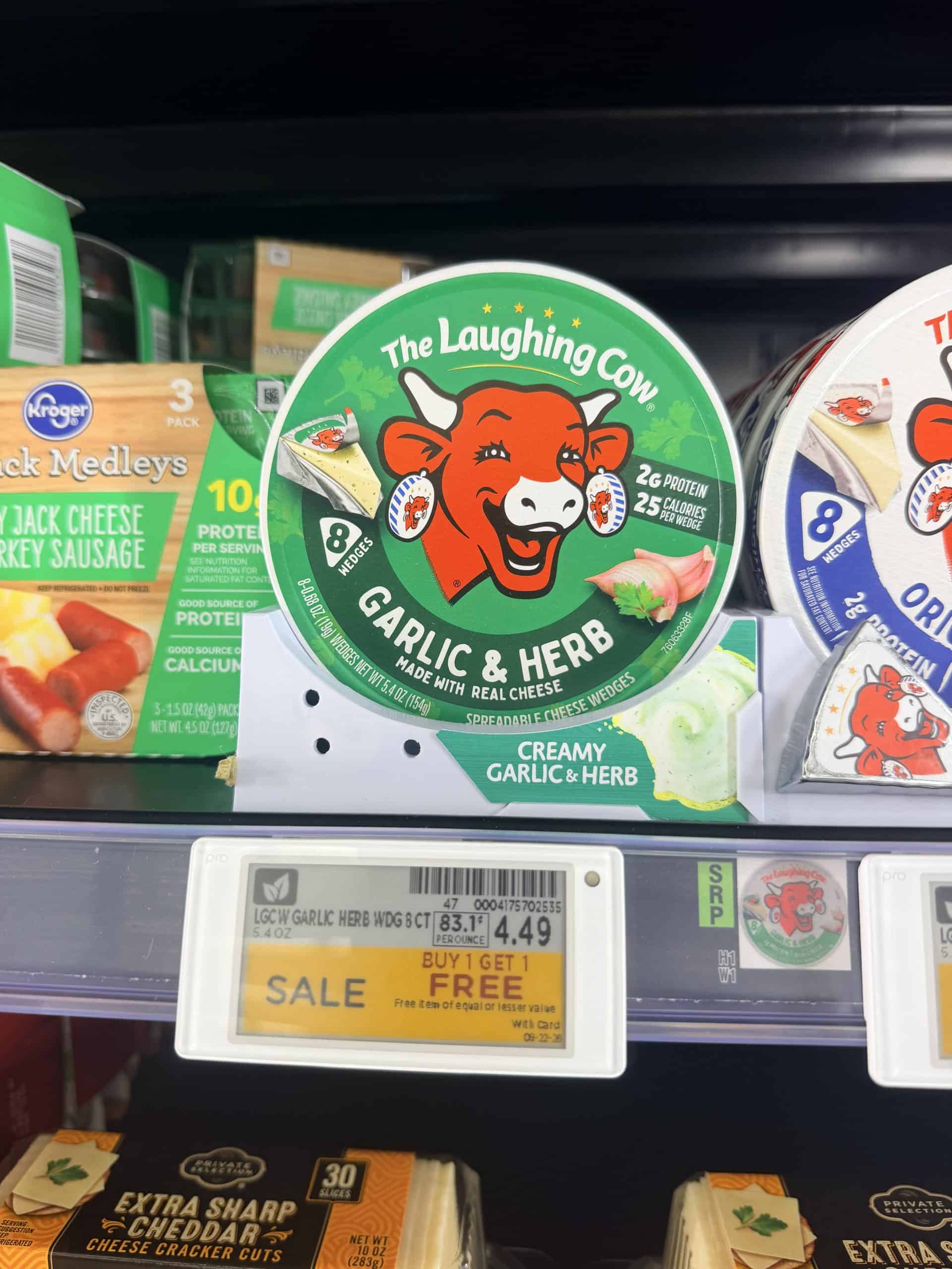 The laughing cow kroger shelf image