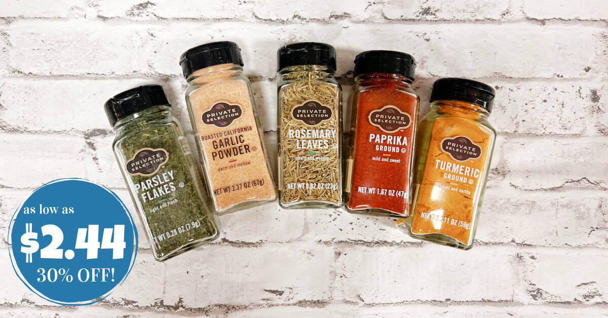 Private Selection Spices as low as $2.44!