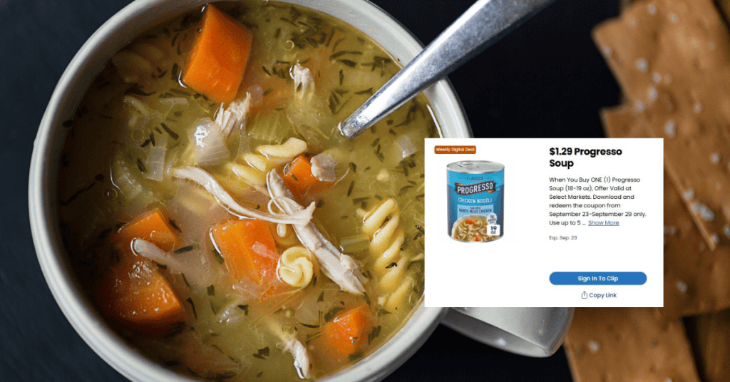 Progresso Soup Kroger Digital Coupon