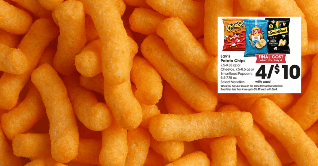 cheetos, lays and smartfood