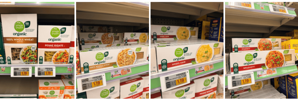 simple truth pasta kroger shelf image