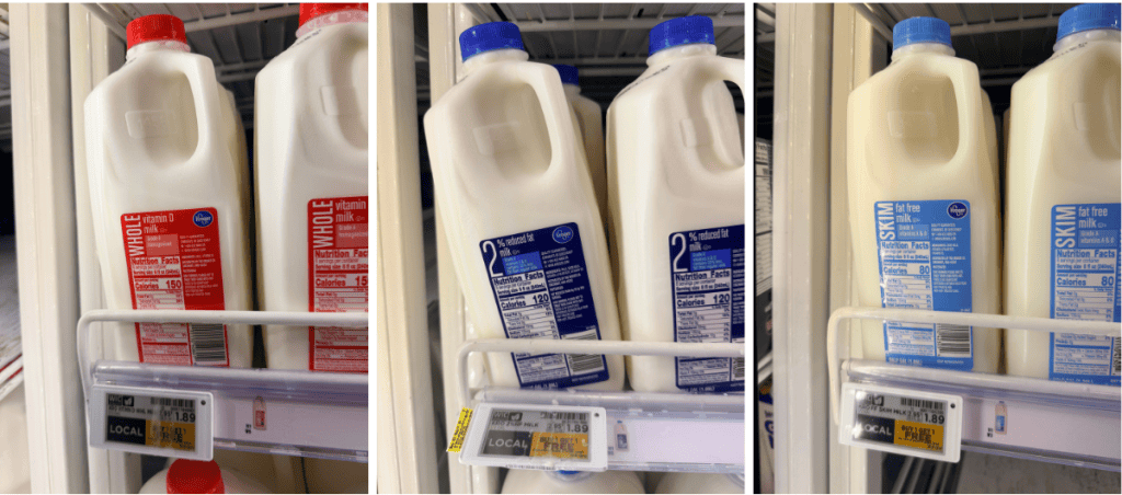 kroger milk shelf image