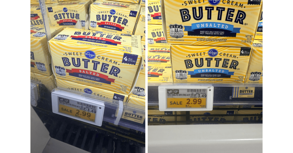 kroger butter shelf image