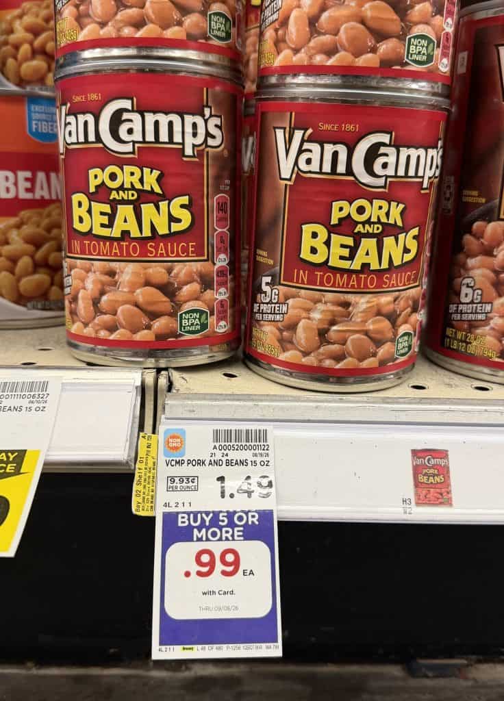 Van camps Beans kroger shelf image