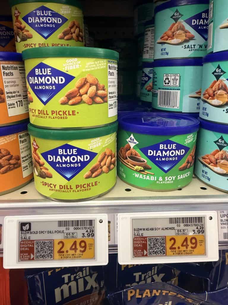blue diamond almonds kroger shelf image (1)