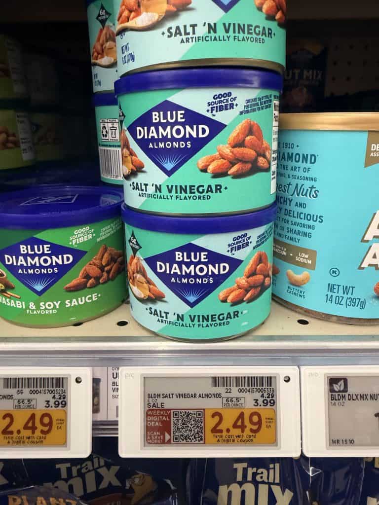blue diamond almonds kroger shelf image (1)