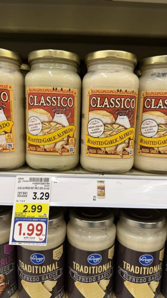 classico pasta sauce kroger shelf image (1)