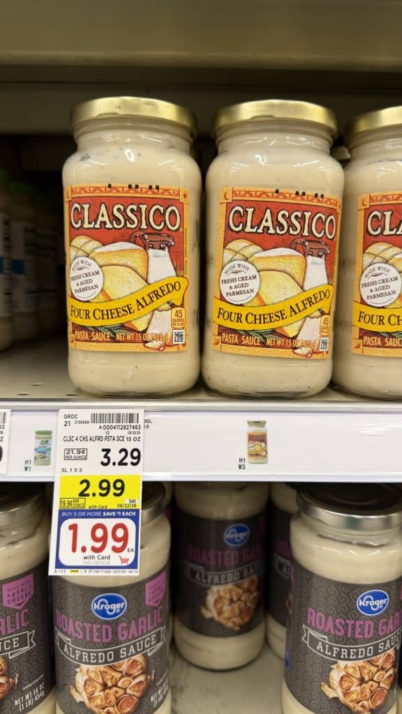 classico pasta sauce kroger shelf image (1)