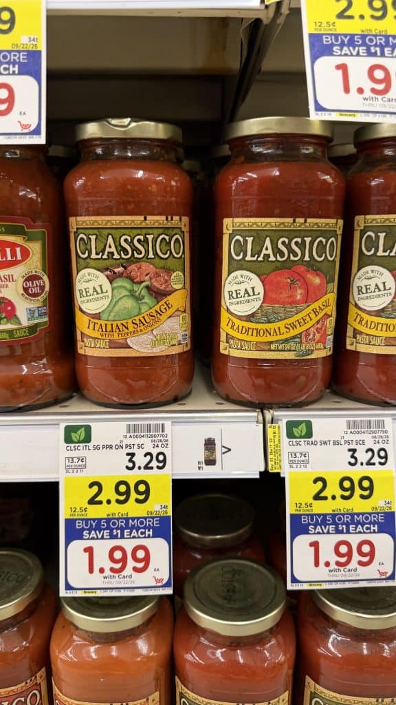 classico pasta sauce kroger shelf image (1)