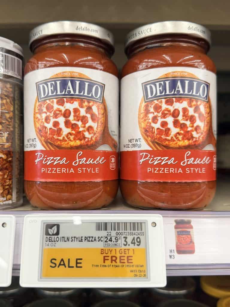 delallo pizza sauce kroger shelf image