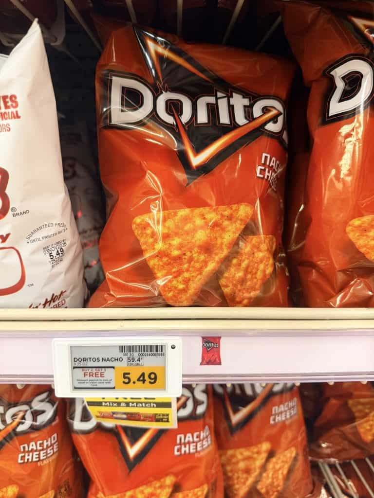 doritos, ruffles, cheetos kroger shelf image (1)