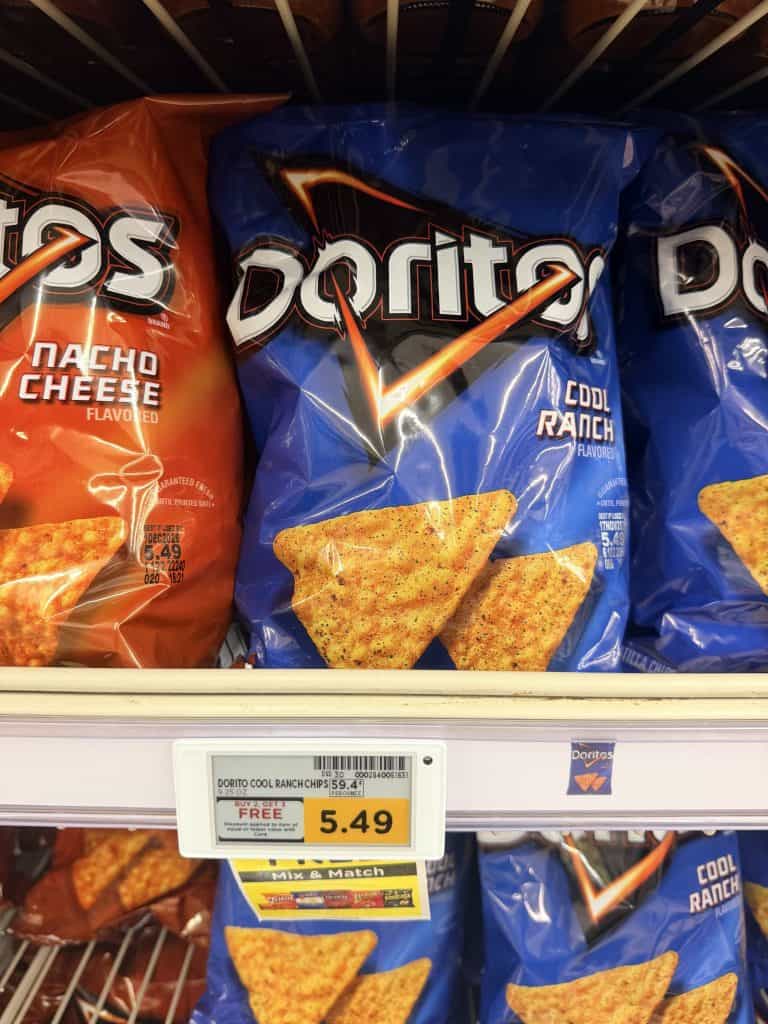 doritos, ruffles, cheetos kroger shelf image (1)