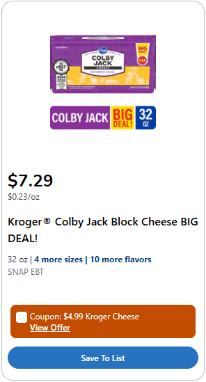 kroger cheese price image 2