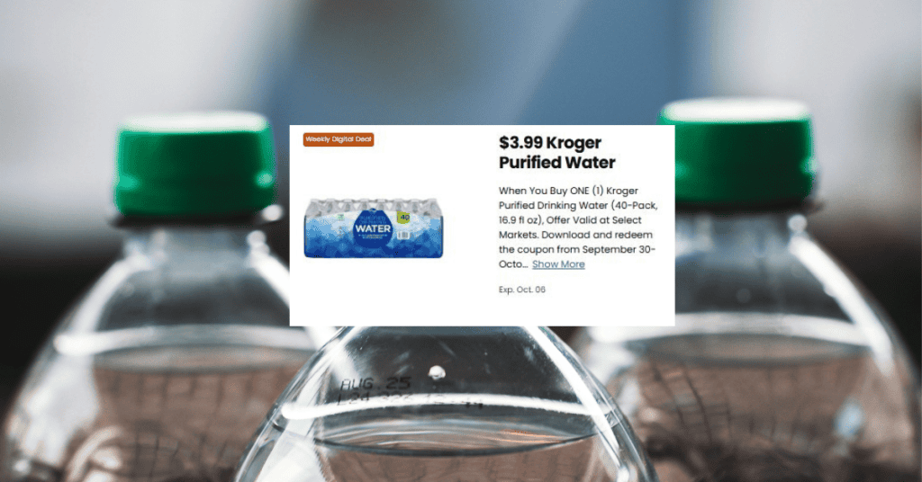 kroger water digital coupon