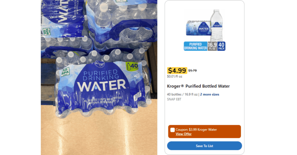 kroger water