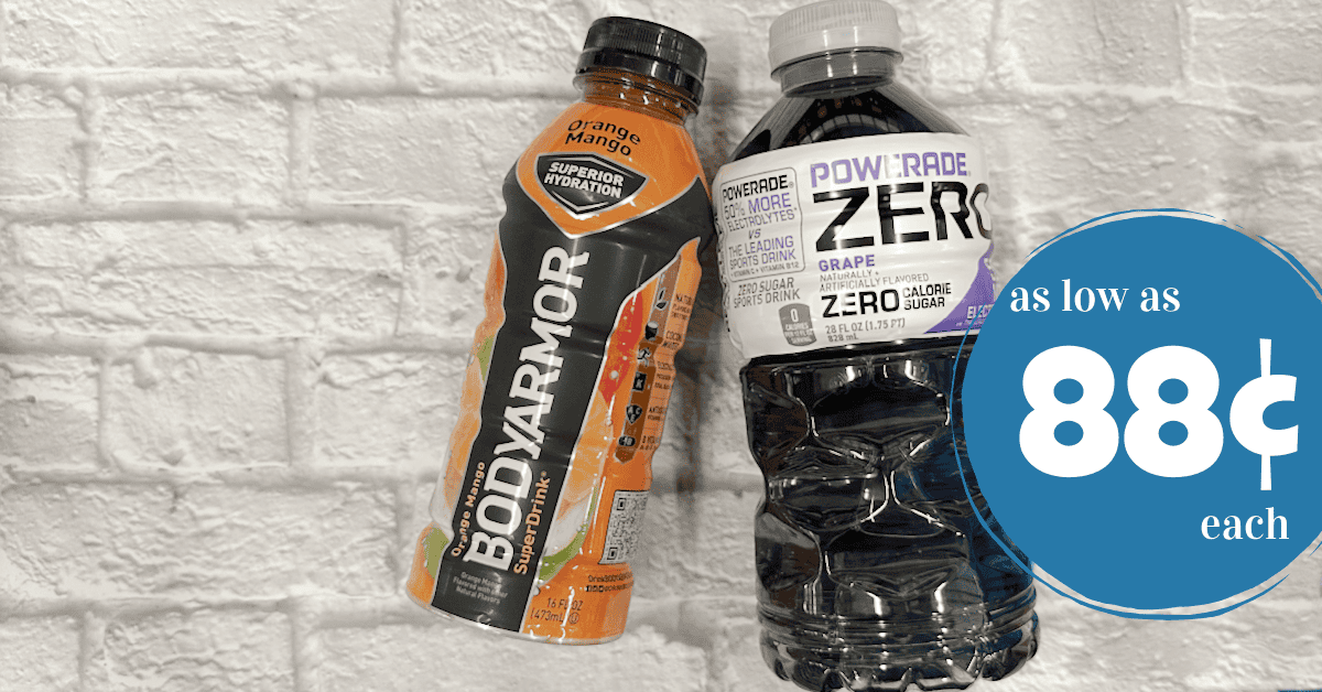 Powerade and Bodyarmor as low as 88¢!