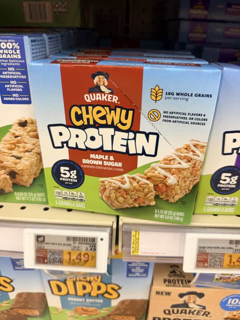 quaker chewy bars kroger shelf image (1)