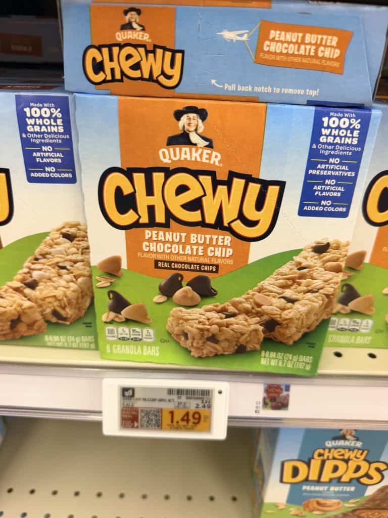 quaker chewy bars kroger shelf image (1)