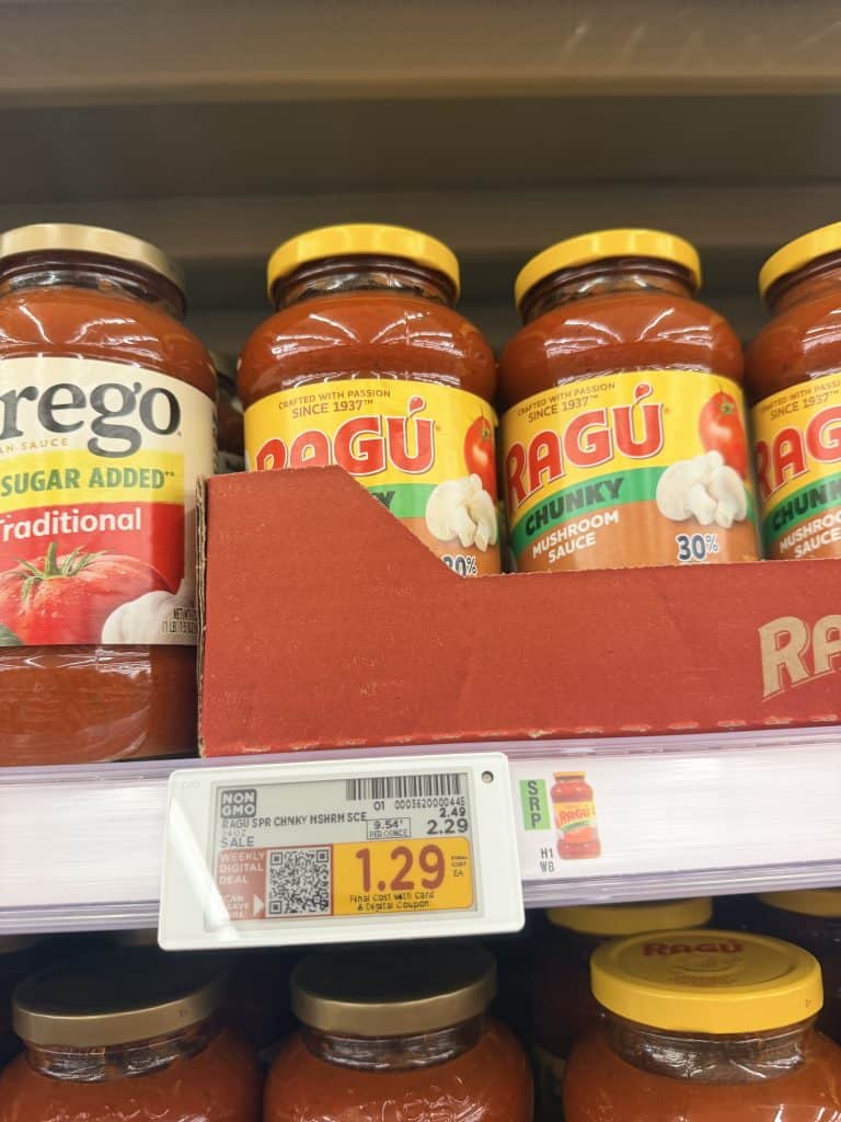 ragu pasta sauce kroger shelf image (2)