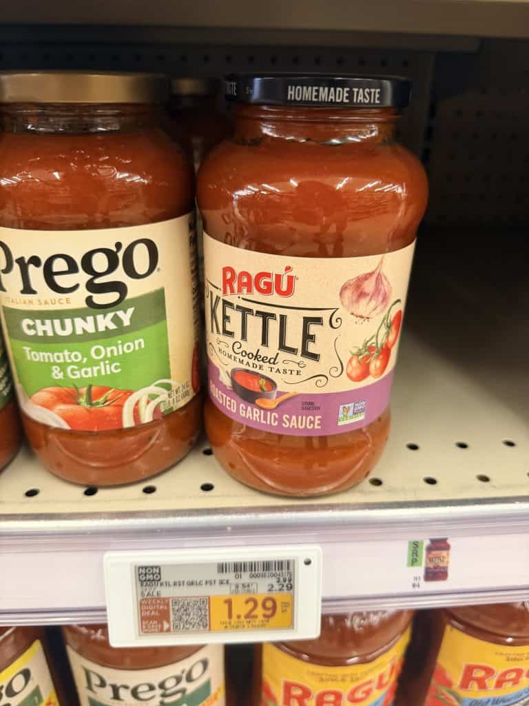 ragu pasta sauce kroger shelf image (2)