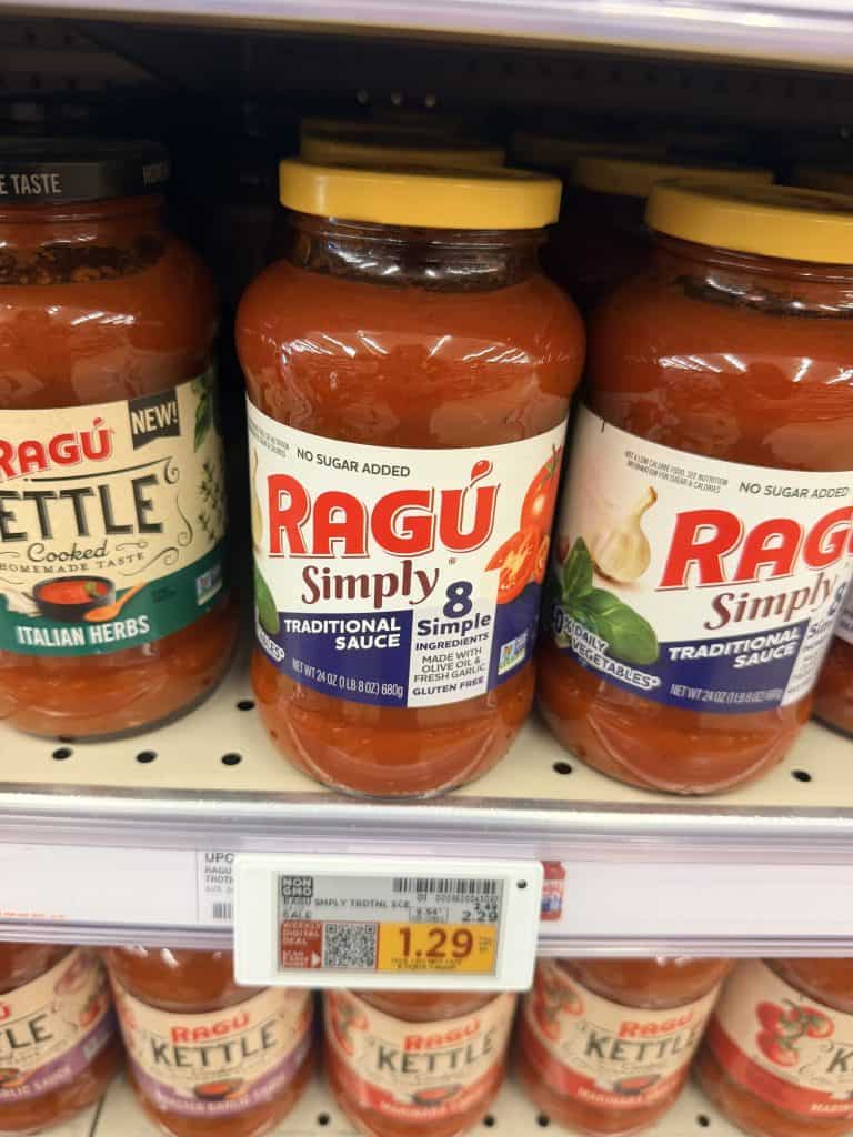 ragu pasta sauce kroger shelf image (2)