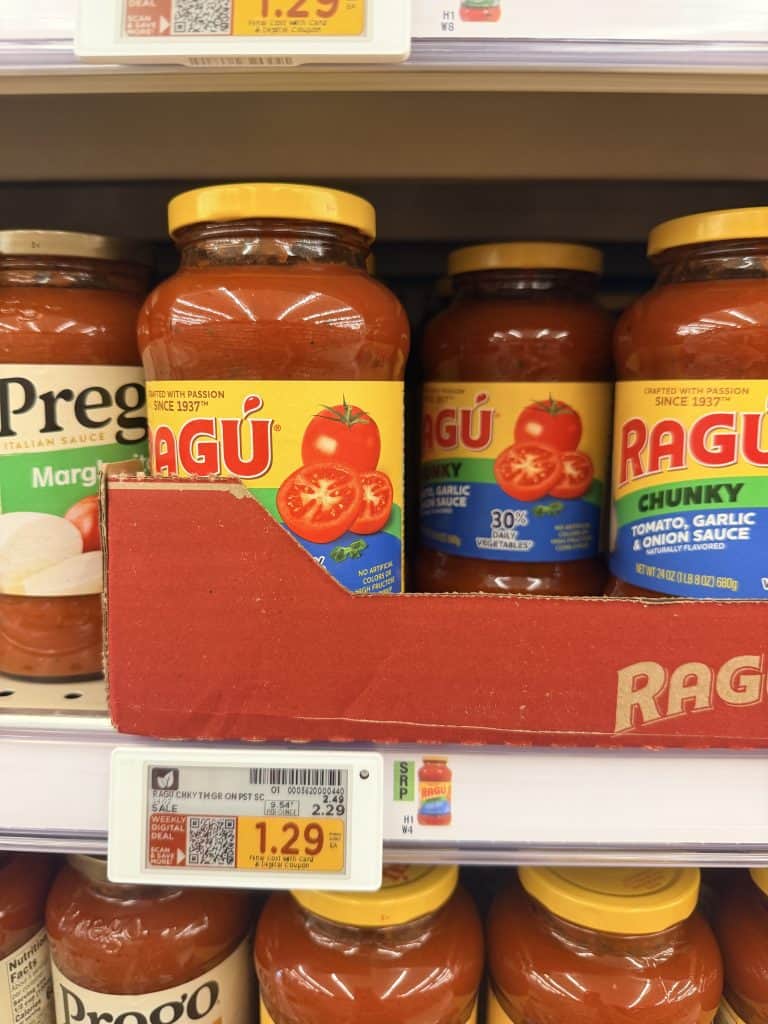 ragu pasta sauce kroger shelf image (2)
