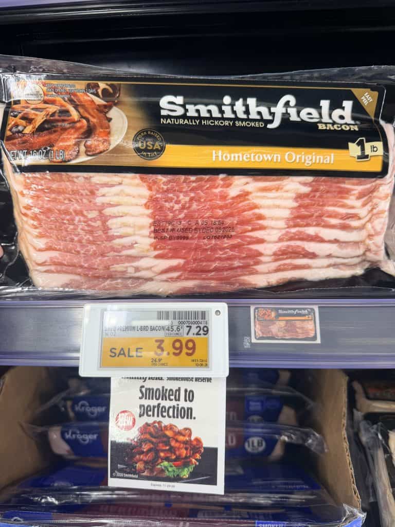 smithfield bacon kroger shelf image (4)