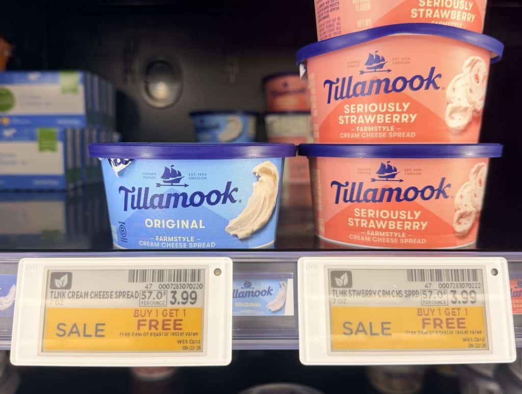 tillamook cream cheese kroger shelf image