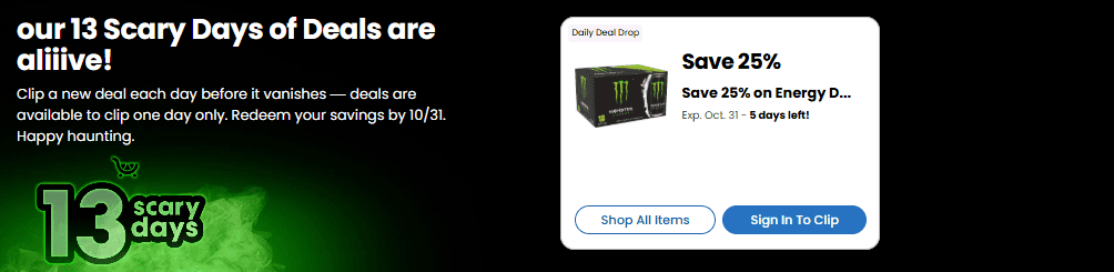 13 scary days of deals kroger digital coupon