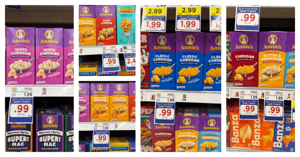 Annie's Mac & Cheese kroger shelf image