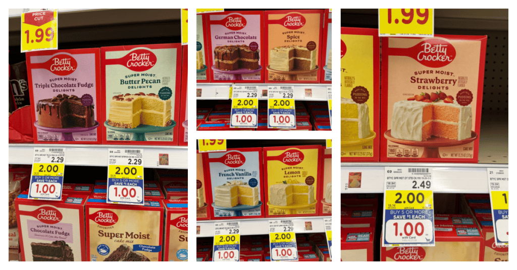 Betty Crocker Cake Mixes Kroger shelf image