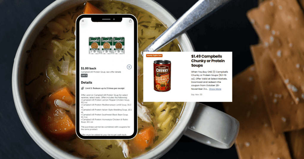 Campbell's Protein Soups Ibotta Rebate kroger