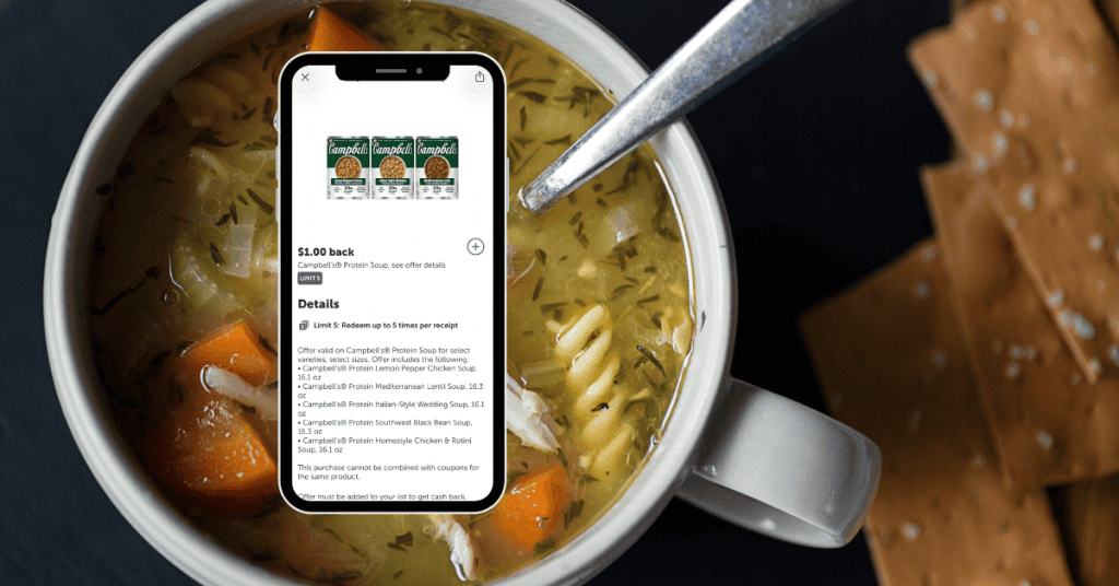 Campbell's Protein Soups Ibotta Rebate kroger