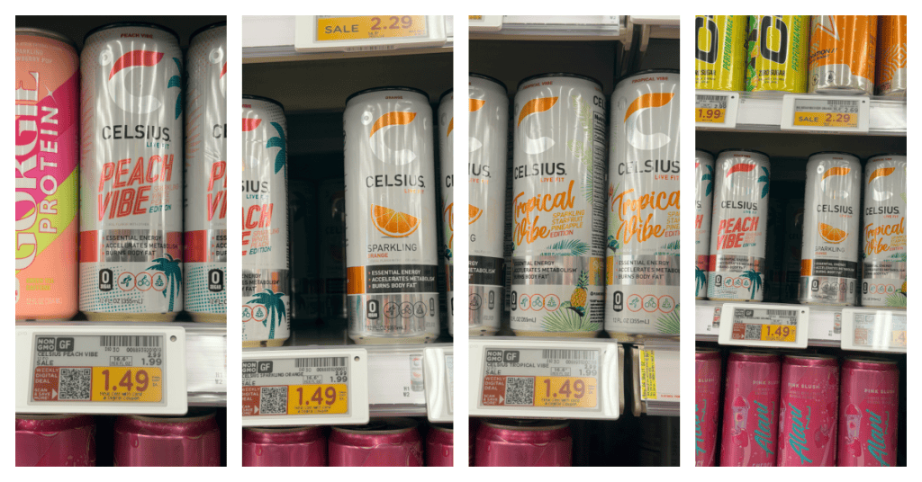Celsius Energy Drinks Kroger shelf image
