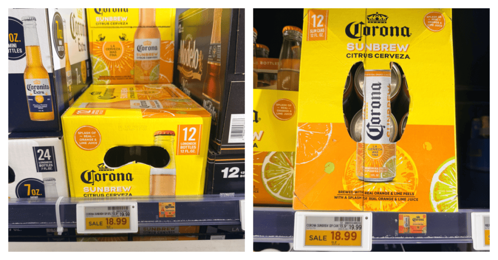 Corona Sunbrew Kroger Shelf Image
