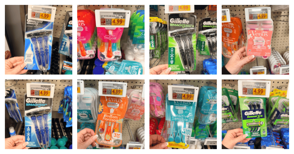 Gillette and venus razors kroger shelf image