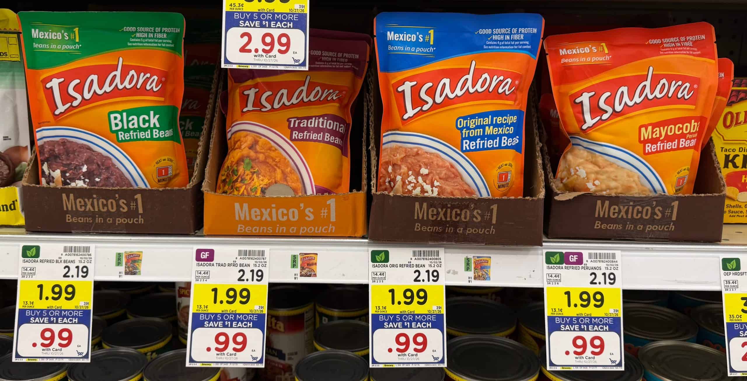 Isadora Bean Kroger shelf image