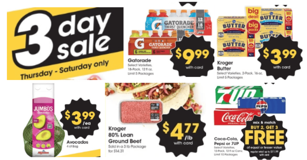 Kroger 3 day sale
