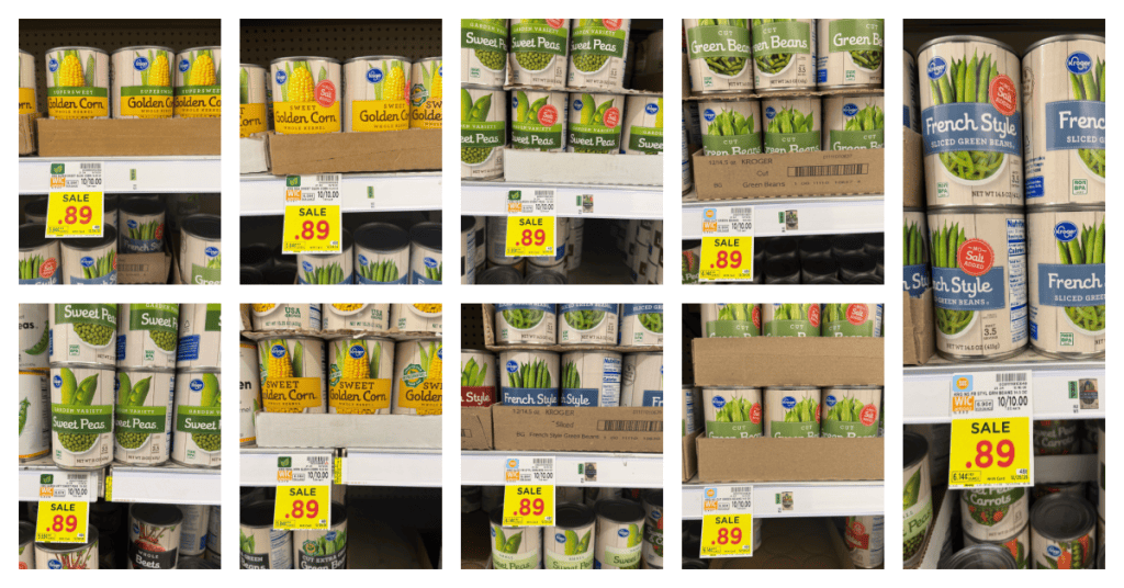 Kroger Canned Vegetables Kroger shelf image